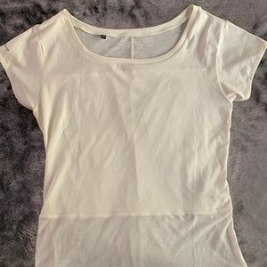 Gymshark X Whitney Simmons. Whitney Longline Tee - Unbleached